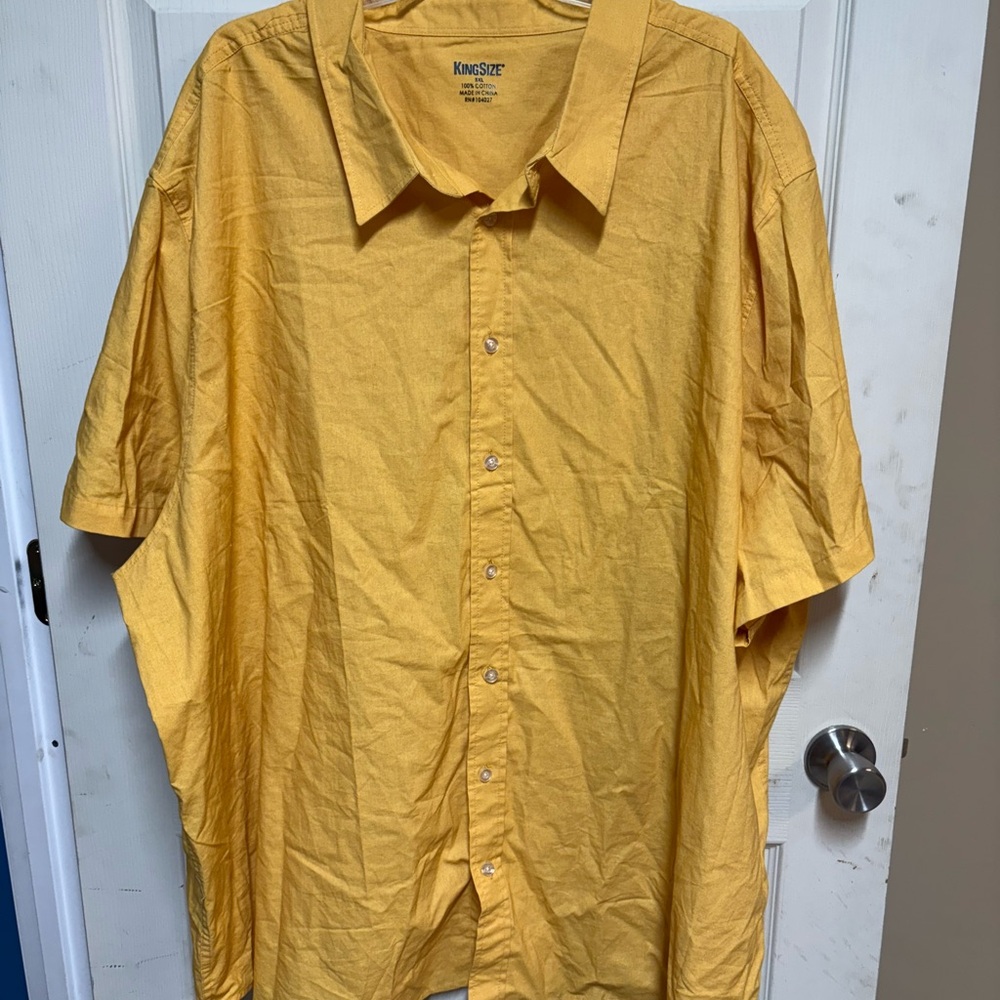 Men's KingSize 5XL Yellow Shirt